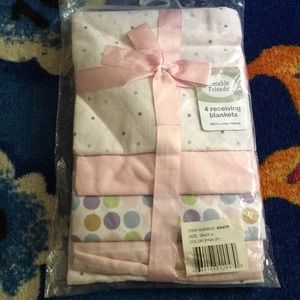 4 Pack Receiving Blankets NWT